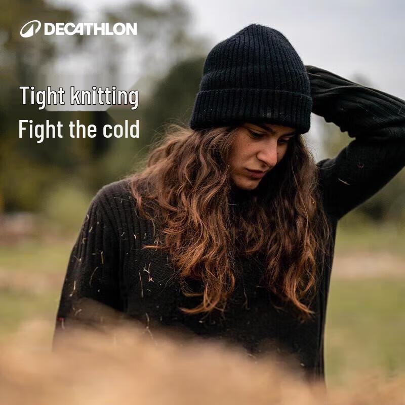 Теплая вязаная шапка из чистой шерсти Decathlon One Size