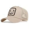 Cappellini da Baseball Ricamati Faccina Sorridente per Uomo Donna Cotone Regolabile Snapback Cappelli Hip Hop Rete Cappello Estivo Cappello da Sole per Esterno Cappelli da Papà