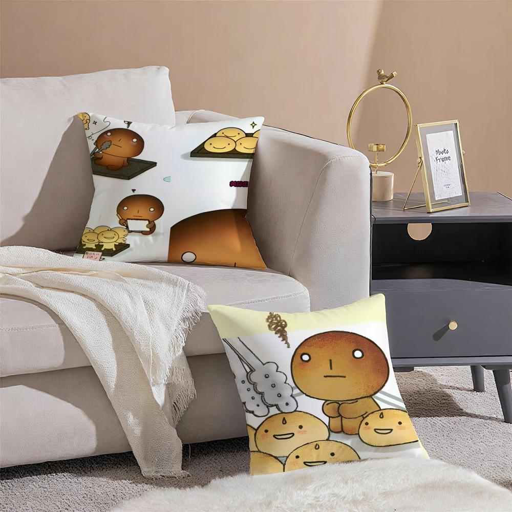 Japan Kawaii KKogepanS Cushion Cover Pillowcase Short Plush Invisible zipper Room Sofa Cushion Cover