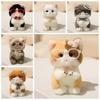 Soft Cute Cat Keychain Small Comfort Stuffed Animal Kawaii Glasses Key Ring  Daily Accessories