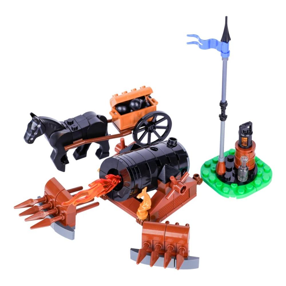 Medieval Castle Siege Weapons Building Blocks Siege Engine Cannon Car  Catapult Crossbow MOC Assembly Bricks Toys