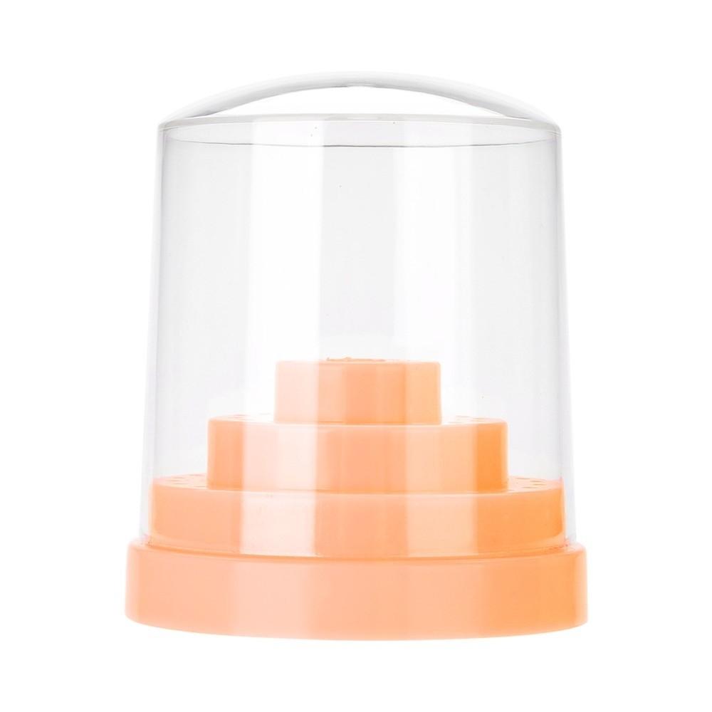 48 Holes Drill Bit Display Stand Plastic Grinding Head Storage Box Daily Manicure Storage