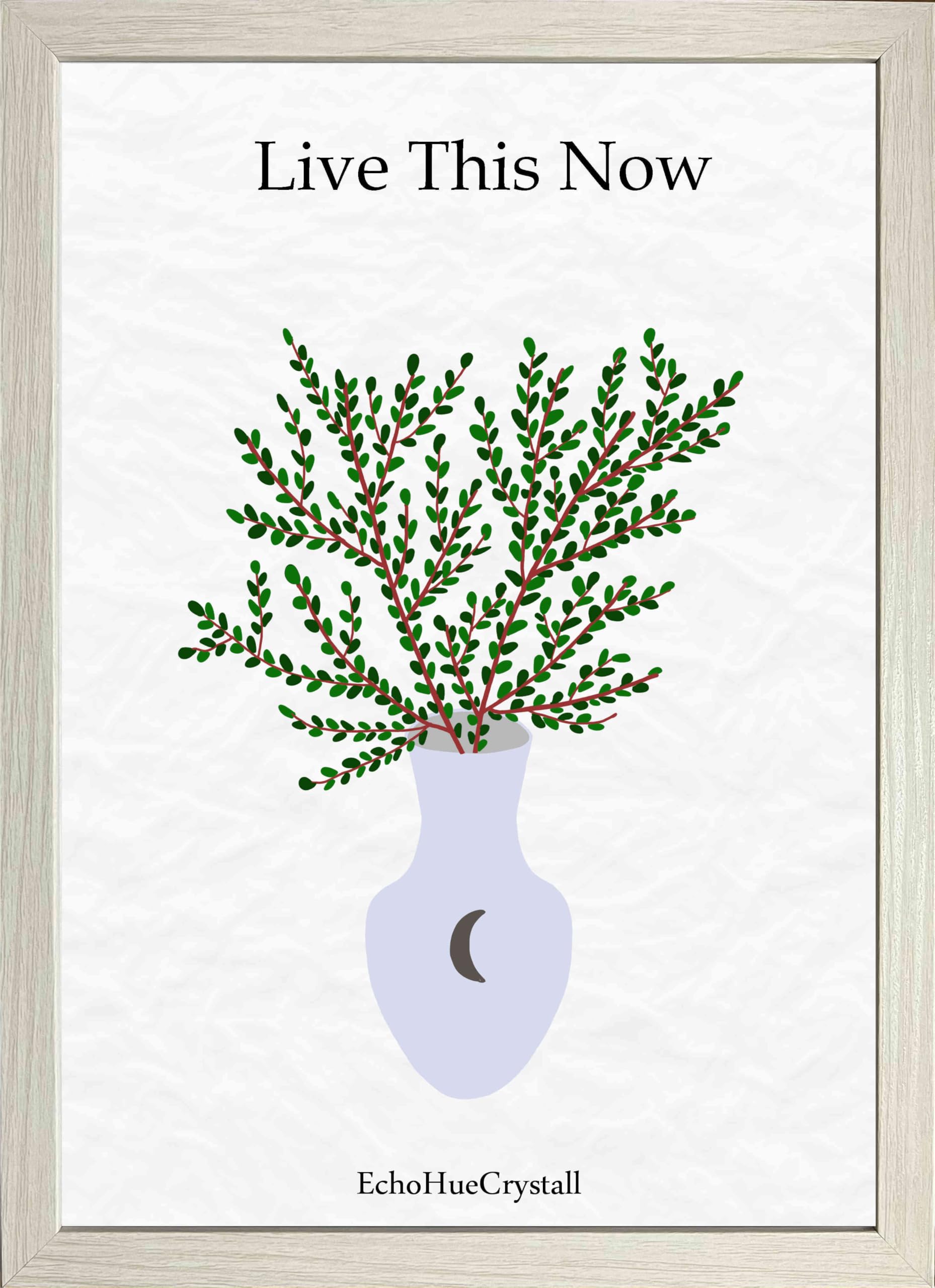 

Этот глянцевый постер формата А4 «Живи моментом» с надписью «Живи сейчас» от EchoHueCrystall «Сделано в Японии» - - Рамка, -