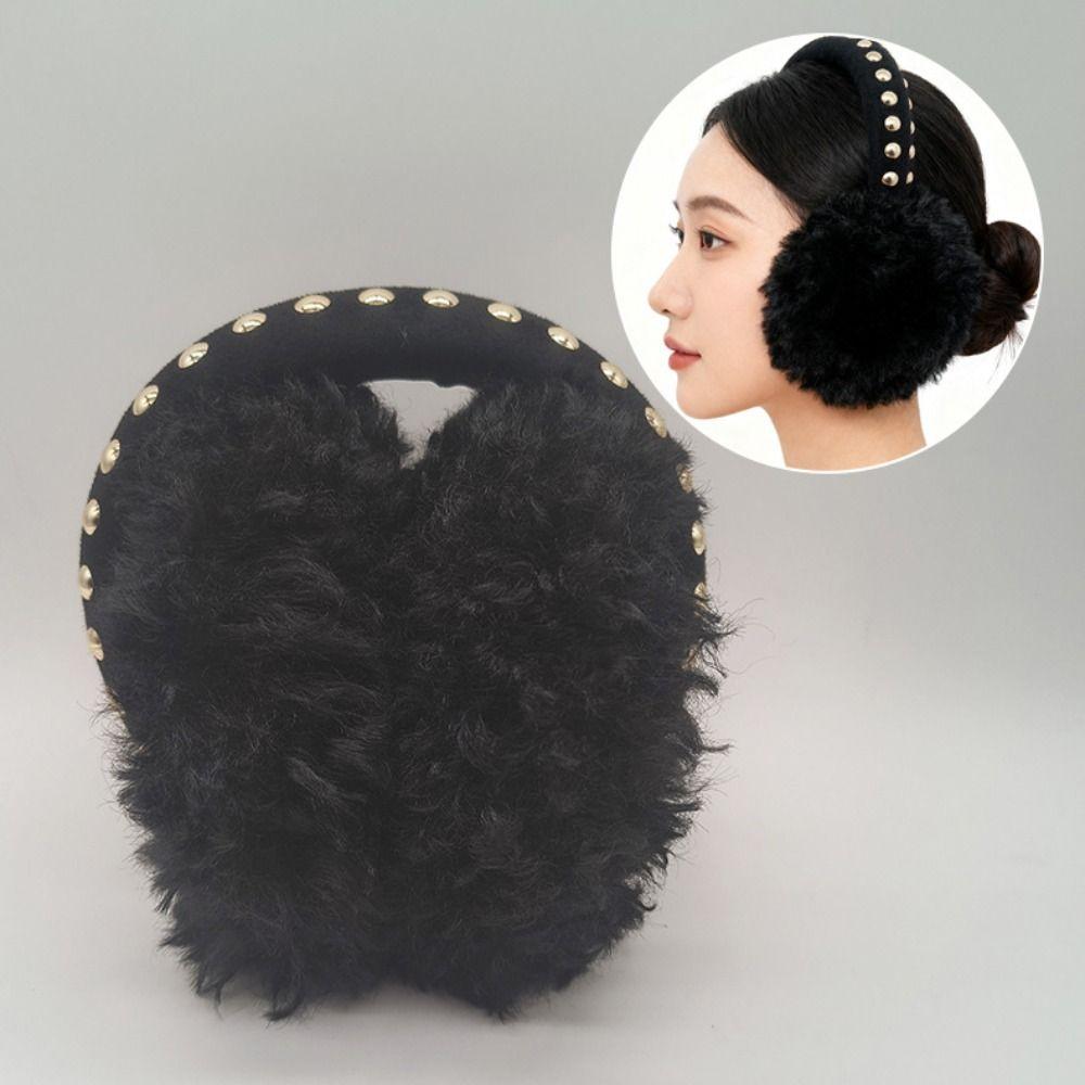Cold Protection Foldable Earmuffs Thickened Soft Plush Earflaps  For Women Men Outdoor