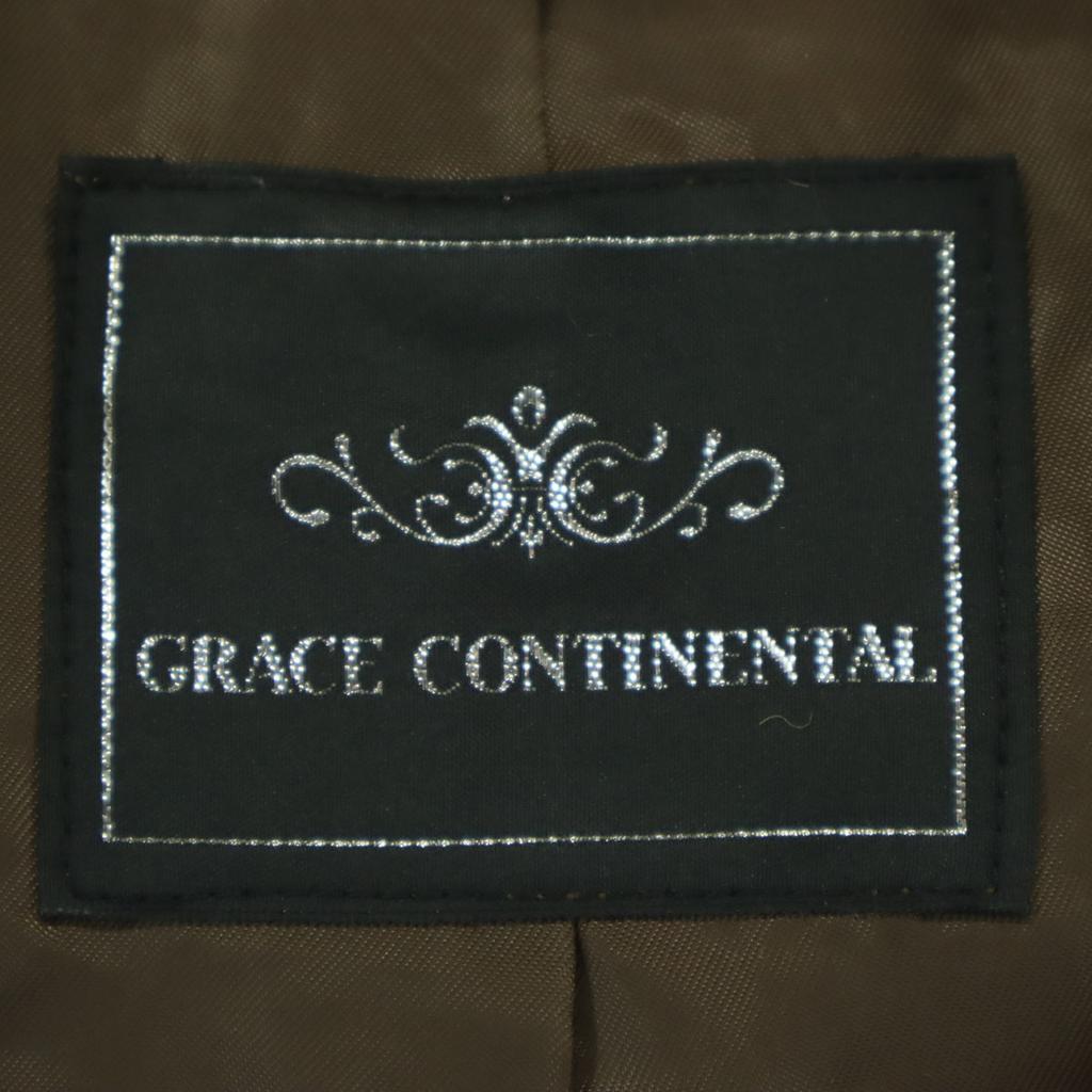 GRACE CONTINENTAL Langarm Kapuzen Ledermantel 36 Braun Schafleder Damen Gebraucht