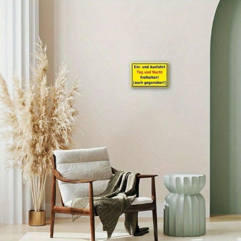 Caution Sign Metal Plate 20x30cm Entrance Exit Warning Sticker