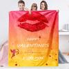 Valentines Day Couple Gifts Digitalprinted Polyester Bedroom Velvet Flannel Soft Sofa Cover Blanket Fleece Soft Sofa Cover