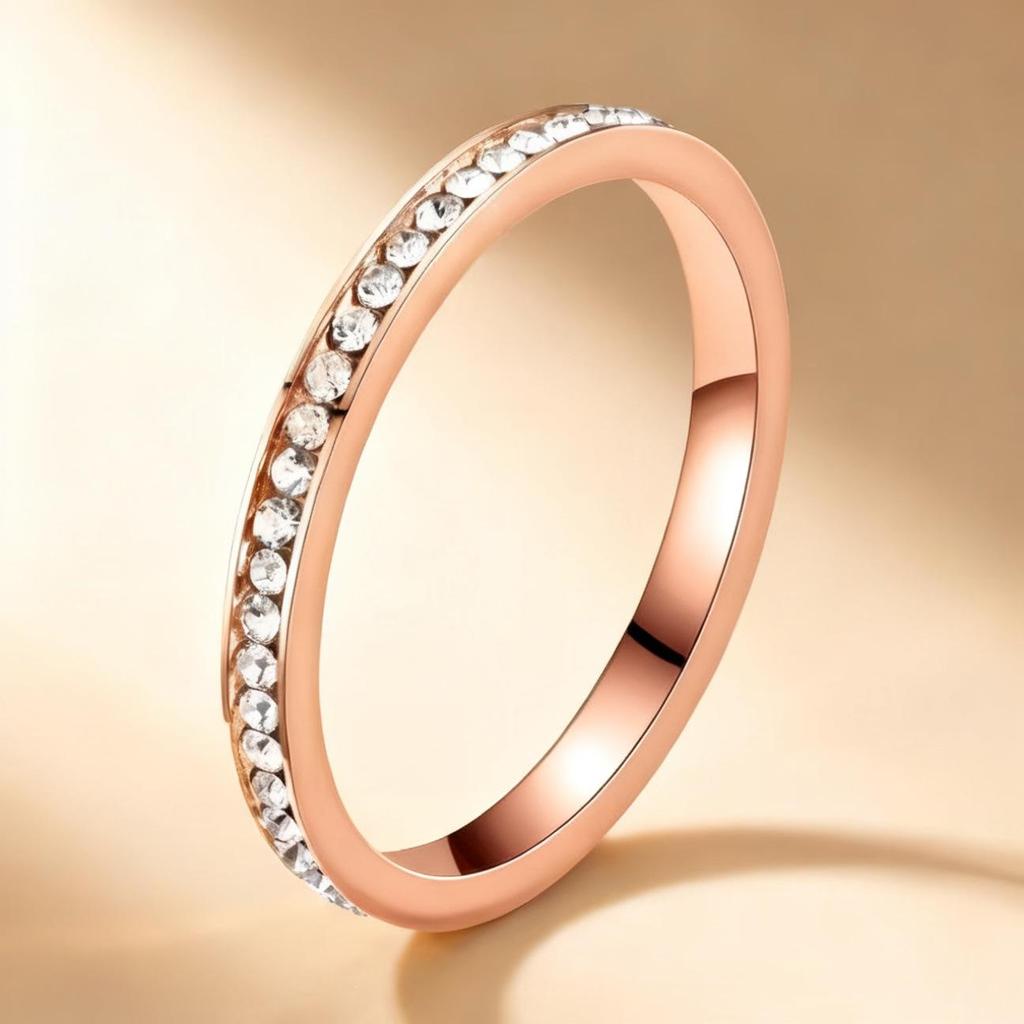 Luxe Dames RVS Ring: Elektrogeplateerd titanium, vervaagt niet, veelzijdig ontwerp