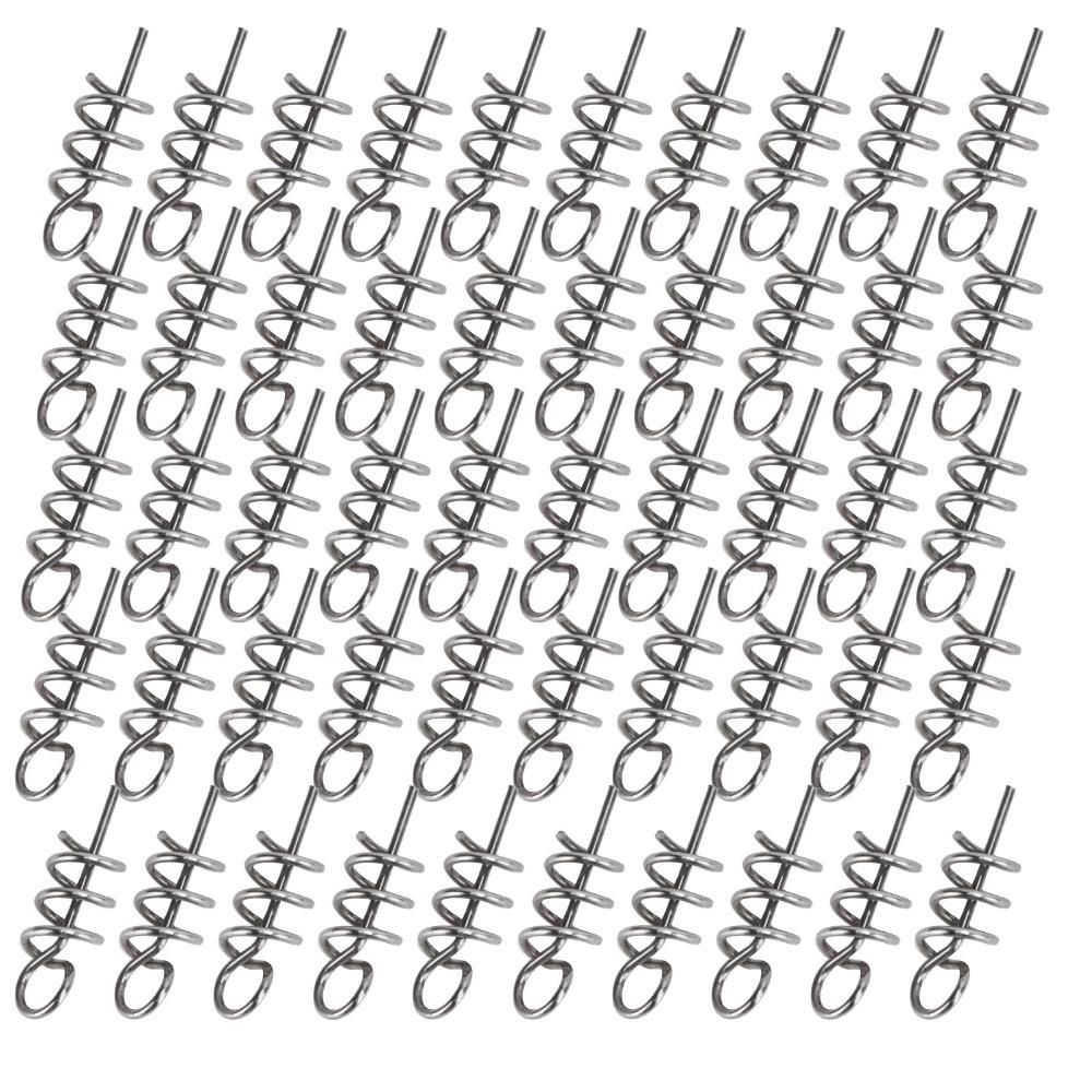 200PCS Silver Lure Screw Spring Twist 15mm Length Lure Screw Springs  Saltwater Fishing