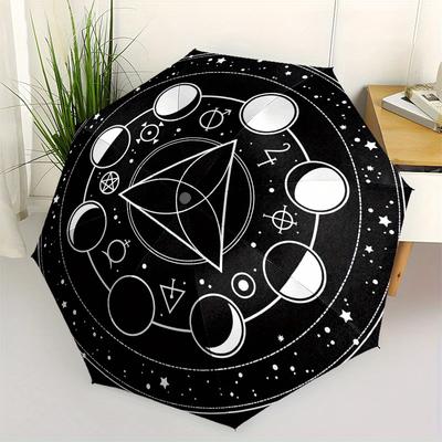 "Esoteric Symbolism: Mystical Alchemy Triangle Design" Umbrella Cute Umbrella with Cute Design, Portable 3 Fold Compact Umbrella for Men & Women,