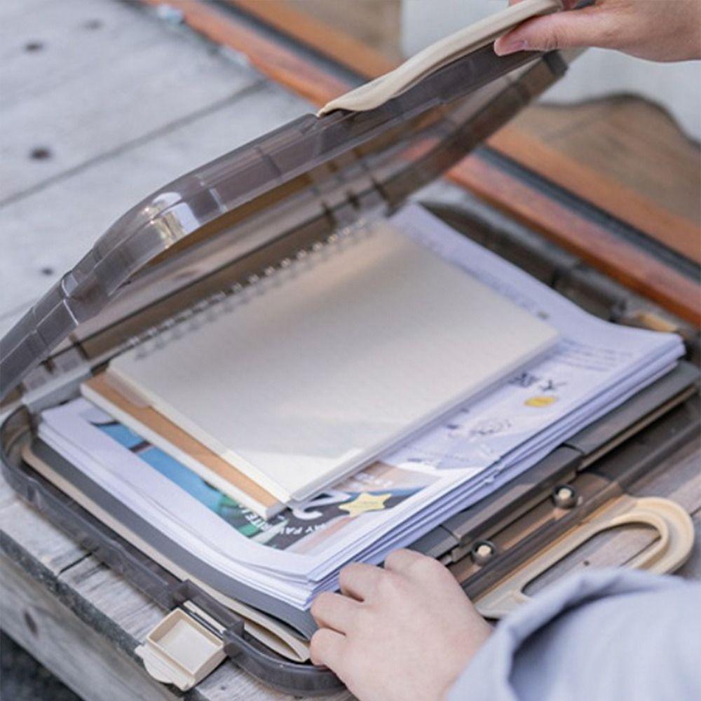 Receipt Document Storage Box Classification Folder Certificates Storage Case A4 File Organizer Box