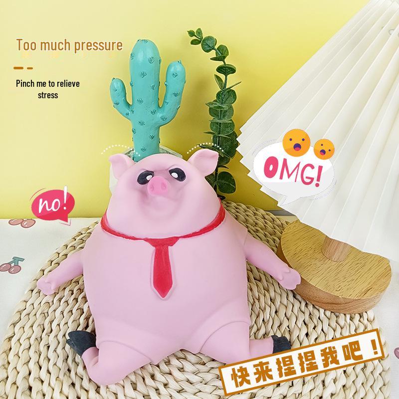 

Popular Stress Relief Cartoon Pink Pig Toy - Handmade Design