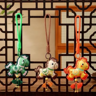 Embroidered Horse Pendant Year of The Horse Multicolor Chinese New Year Decoration Chinese Style Lucky Sachet
