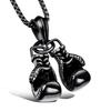 Vintage Titanium Steel Boxing Glove Necklace Punk Bold Pendant Fashionable Men Jewelry Accessory
