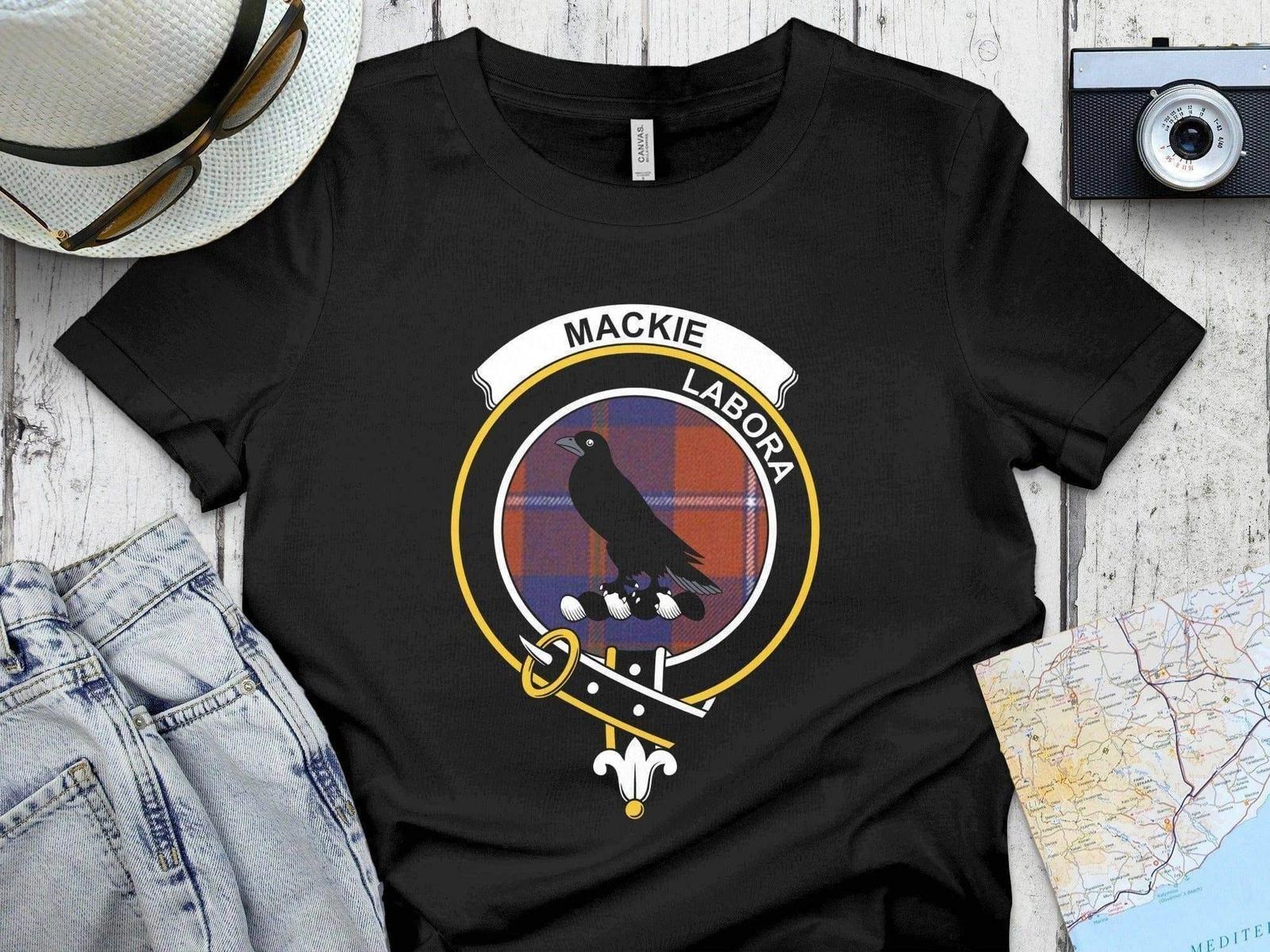 Mackie Clan Crest Labora Motto Tartan T-Shirt Sweatshirt 4XL