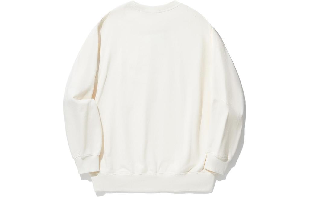 Li Ning Sweatshirts Unisex Ecru Crew Neck Moderate Other AWDU343-1