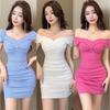 Spicy Girl V-Neck Sleeveless Bodycon Dress - Slim-Fitting, Waist-Cinching, Short Skirt for Women's Sexy and Chic Look