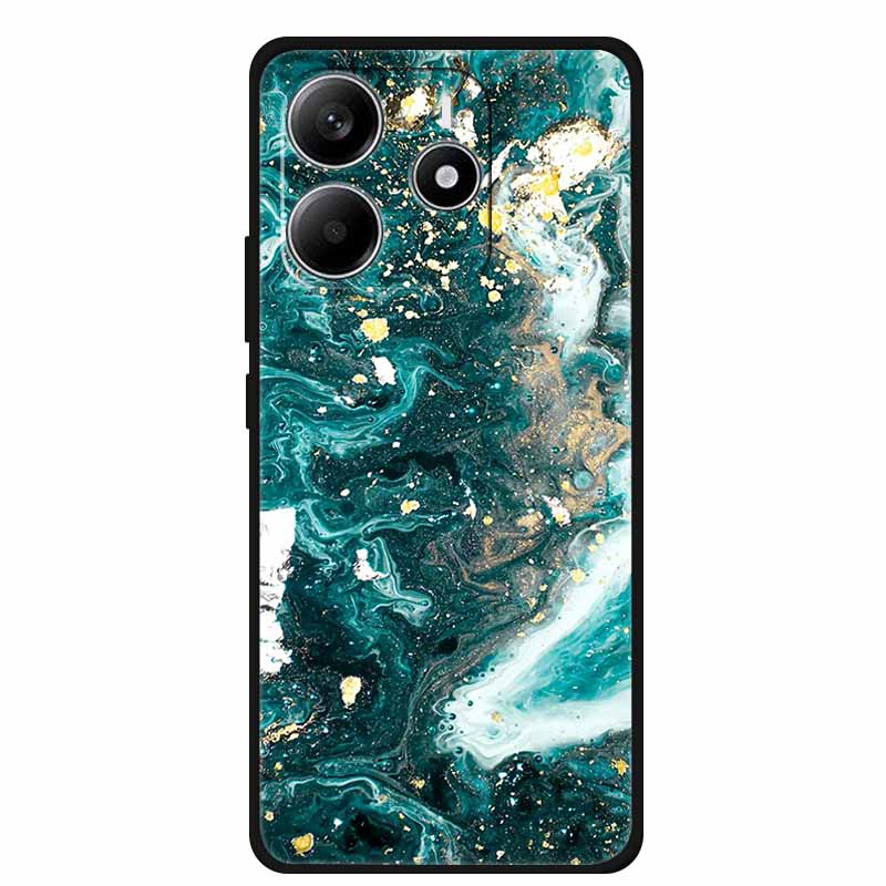 Pour Redmi Note 14 4G GLOBAL Coque Animaux Silicone Souple TPU Étuis de Téléphone Housse Arrière pour Xiaomi Redmi Note14 4G Protecteur Coque
