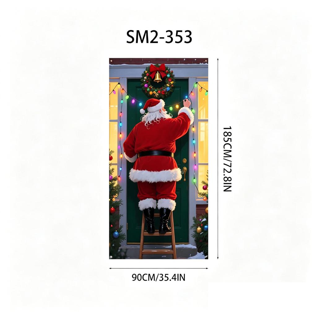 Santa Claus Christmas Hanging Cloth Background Decoration
