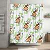 Bathroom Curtain With Cute Monkey Pattern, Waterproof Fabric Shower Rug Cover Decorative Home Accessories