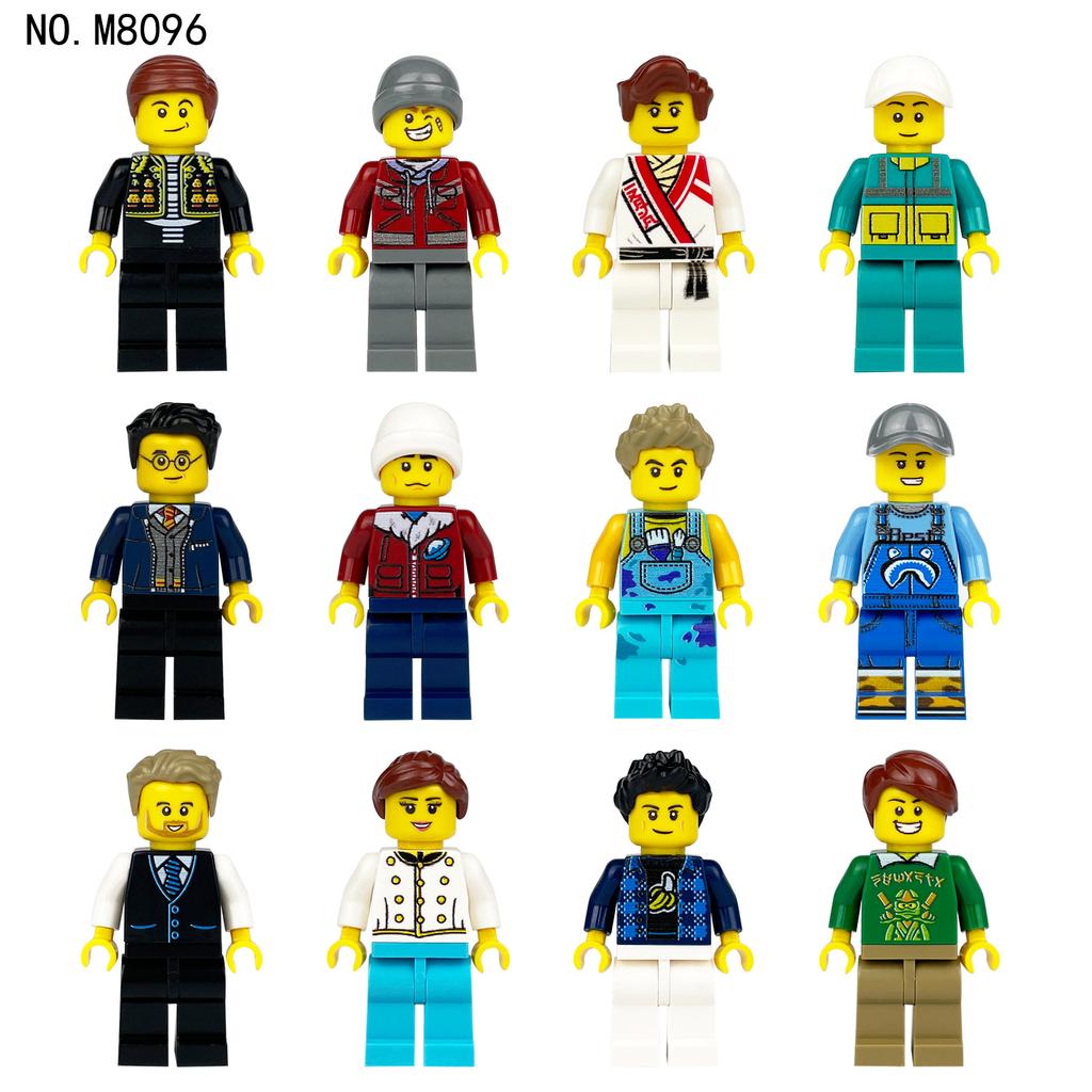 M8096 Designer Doll City Cartoon Profesjonell byggeklosser Montering Doll Toy