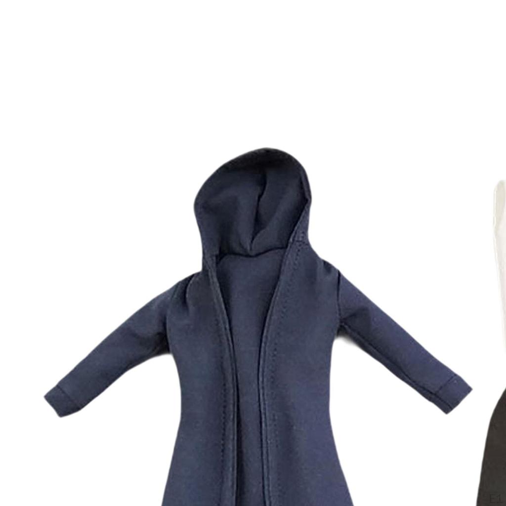 3Pcs 1:12 Wind Coat and Pants Vest, Handmade Clothes Decoration for 6 Inch Action Figures Dress Up