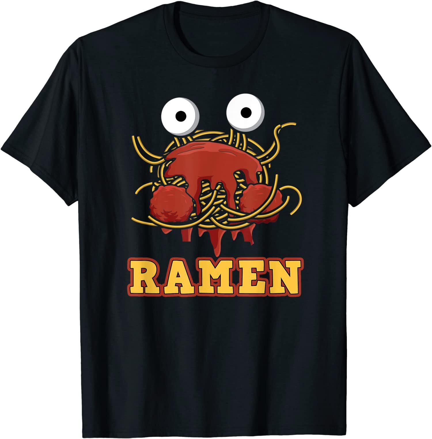 NEW LIMITED Flying Spaghetti Monster Ramen For Pastafarian T-Shirt XXL