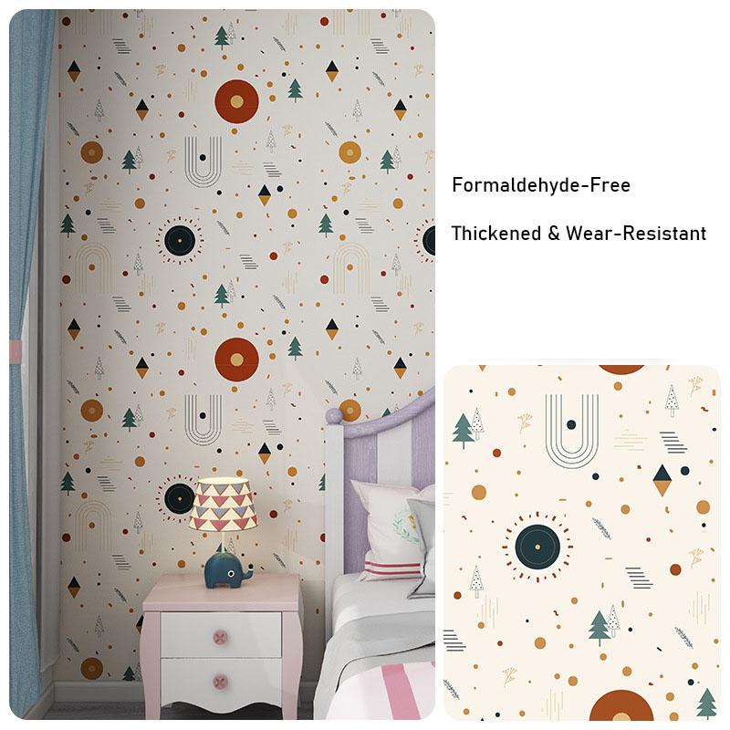Decorative Printed Extra Thick Durable Wall Stickers Self Adhesive Waterproof Living Room Bedroom Background Wall Home Improvement