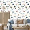Colorful Excavator Tractors Wallpaper for Living Room and Bedroom 50x1000