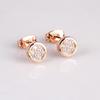 Lovely Round Zircon Ear Studs Women Girl Party Earrings Piercing Jewelry Charm