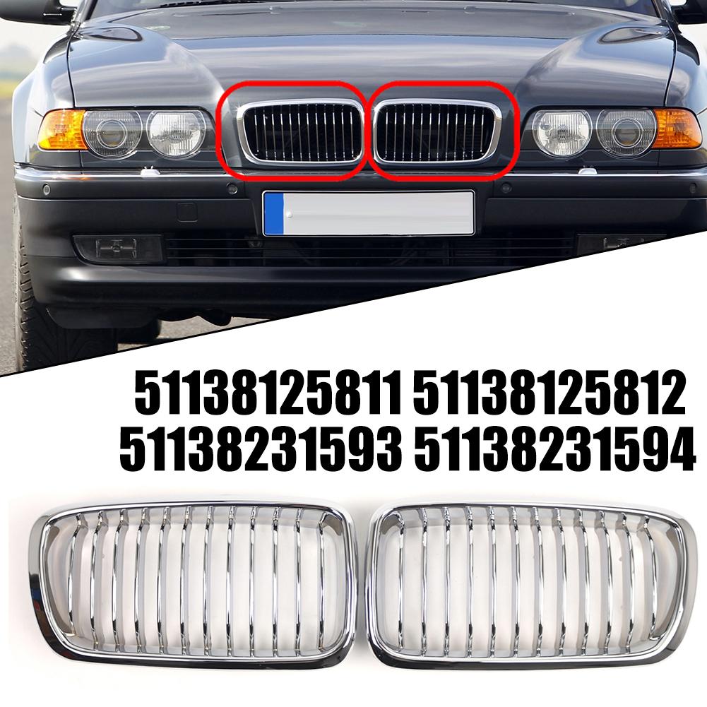 2X 51138125811 51138125812 51138231593 FOR BMW 7SERIES E38 1994-1998 CAR FRONT BUMPER UPPER RADIATOR GRILLES L+R Exterior Part