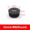 4/8pc Black Square/Round Plastic Pipe Plugs Furniture Leg Feet With M6 M8 M10 Nut Hole Tube Blanking End Inserts Caps Pipe Cover