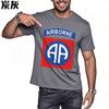 Unisexs tshirt Soft Streetwear Tshirts Airborne Logo On Black Streetwear Classic Tshirt Classic Adult Round Neck Tee