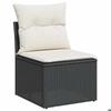 VidaXL Salon de jardin 5 pcs avec coussins noir résine tressée 3325562
