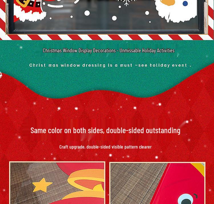 Creative Christmas Snowflake Window Stickers - Festive Electrostatic Decorations for Glass and Doors