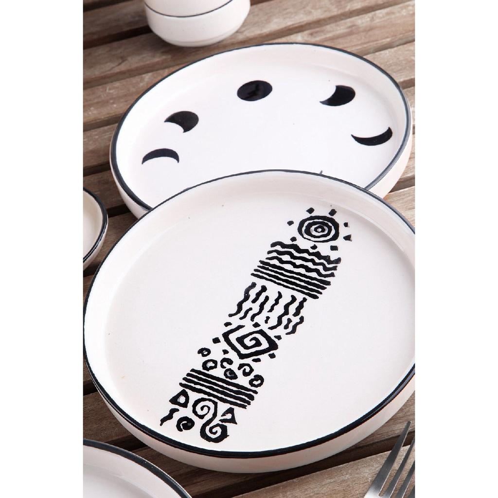 14 Piece Hitit Stackable Breakfast Set For 6 People - Luxury Breakfast Bowl Presentation Set Plate