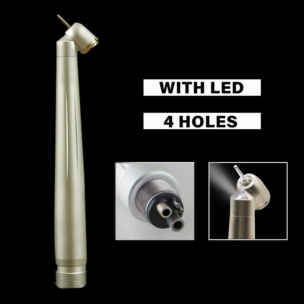 

NICEDEN стоматологический наконечник с задним выхлопом 45°, антиретракционный, хирургический, светодиодный, высокоскоростной, воздушная турбина, наконечник 45 градусов Gold 4 Hole With LED