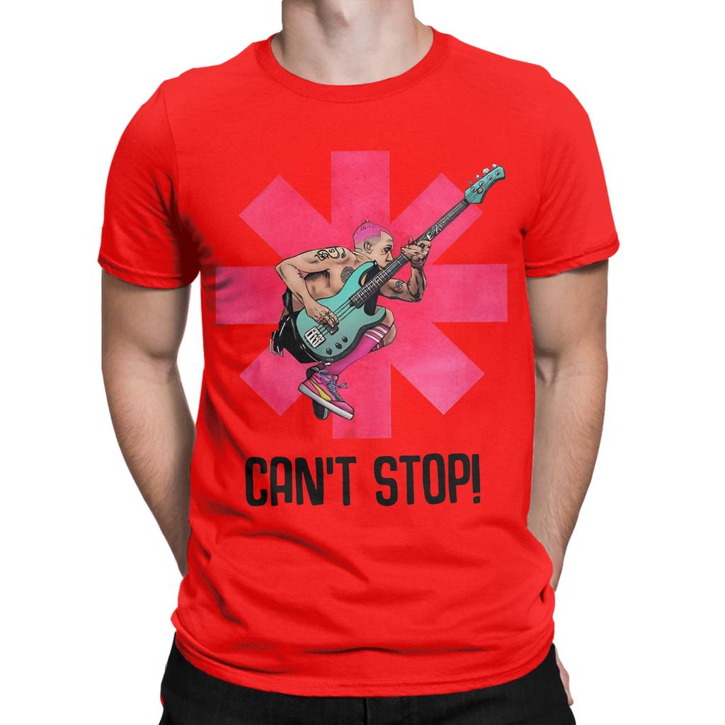 Unisex Rote Chilischote T-Shirt Rockband Baumwoll-Oberteile Tolles Kurzarm Rundhals-T-Shirt Grafik-T-Shirts