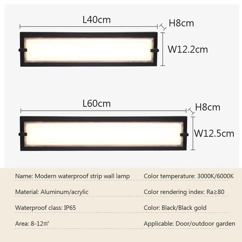 Modern LED Wall Lamp Waterproof Outdoor Corridor Courtyard Balcony Entrance Sunshine Room Interior Super Bright Wall Decor Light