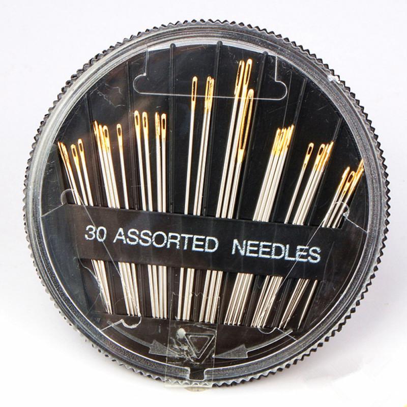 30PCS Popular Assorted Hand Sewing Needles Embroidery Mending Craft Quilt Sew Case Suitable for Leather Denim Silk Canvas Cotton