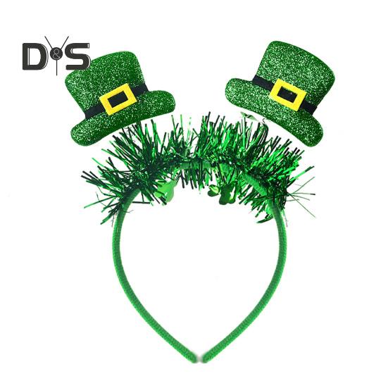 

улица. Повязка на голову ко Дню Святого Патрика, блестящий трилистник, цилиндр, обруч для волос, праздничная повязка на голову с клевером для женщин, девочек, мальчиков, вечеринок, мероприятий, нарядов D