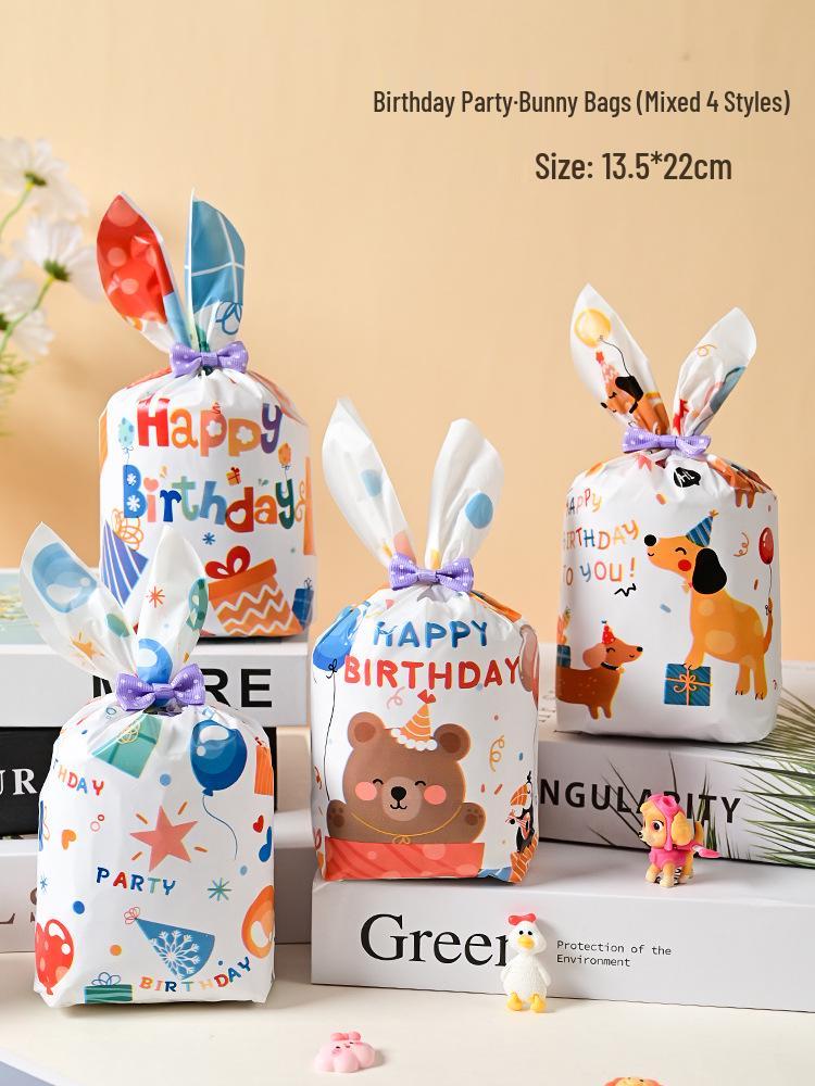 Cute Rabbit Ears Gift Bag for Candy, Cookies & Snacks