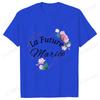 French Team Bride Squad T-shirt Flower Graphic Bridal Shower Wedding Tops Women Bachelorette EVJF Party Blouses Bridesmaid Tees