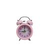 3-Inch Metal Craft Daisy Modern Bell Alarm Clock, Round Simple And Super Loud Noise