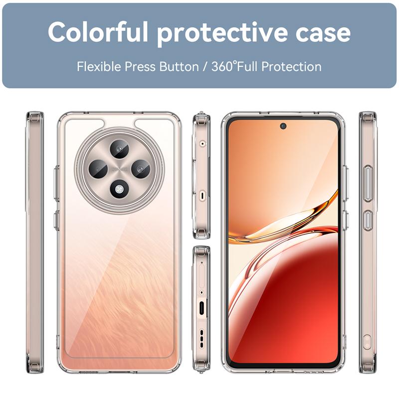 Für OPPO Reno 12FS Hülle Abdeckung Reno 12FS Capas Handy Rückseite Bumper Klar Transparent Mehrfarbig Für Fundas OPPO Reno 12FS Reno12 FS