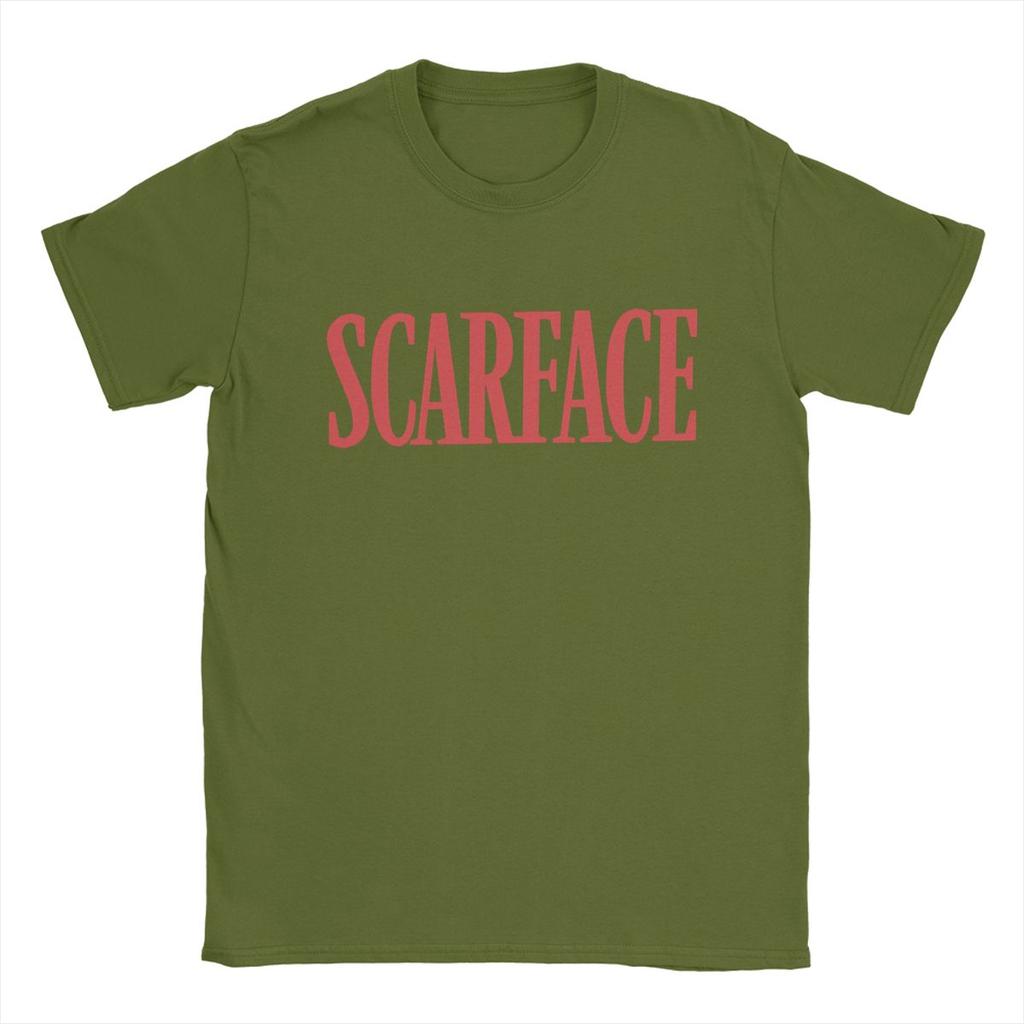 Herr Scarface Logotyp T-shirt 100% Bomull Kläder Vintage Kortärmad Rundhalsad T-shirt Nyinkommen T-shirts