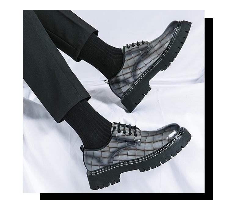 Herren Übergröße Leder Low-Tops 2024: Trendige Schuhe mit dicker Sohle und Höhenvergrößerung für Frühling & Herbst