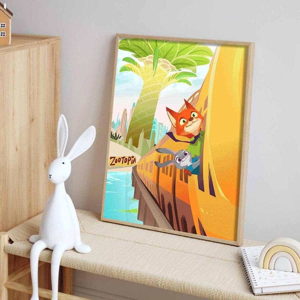 DIY Diamond Painting The Fox and The Rabbit Cross Stitch Kit Mosaic Art Diamond Painting Full Circle Diamond Home Decoration