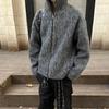 70% Wool Full-Zip Mohair Hooded Sweater Jacket for Autumn/Winter