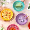 Nordic Lucky Rainbow Ceramic Plate, Creative Internet Celebrity Large Capacity Home Plate Fruit Baked Rice Plate